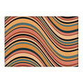 Colour Poems Wavy Retro Stripes I Outdoor Rug