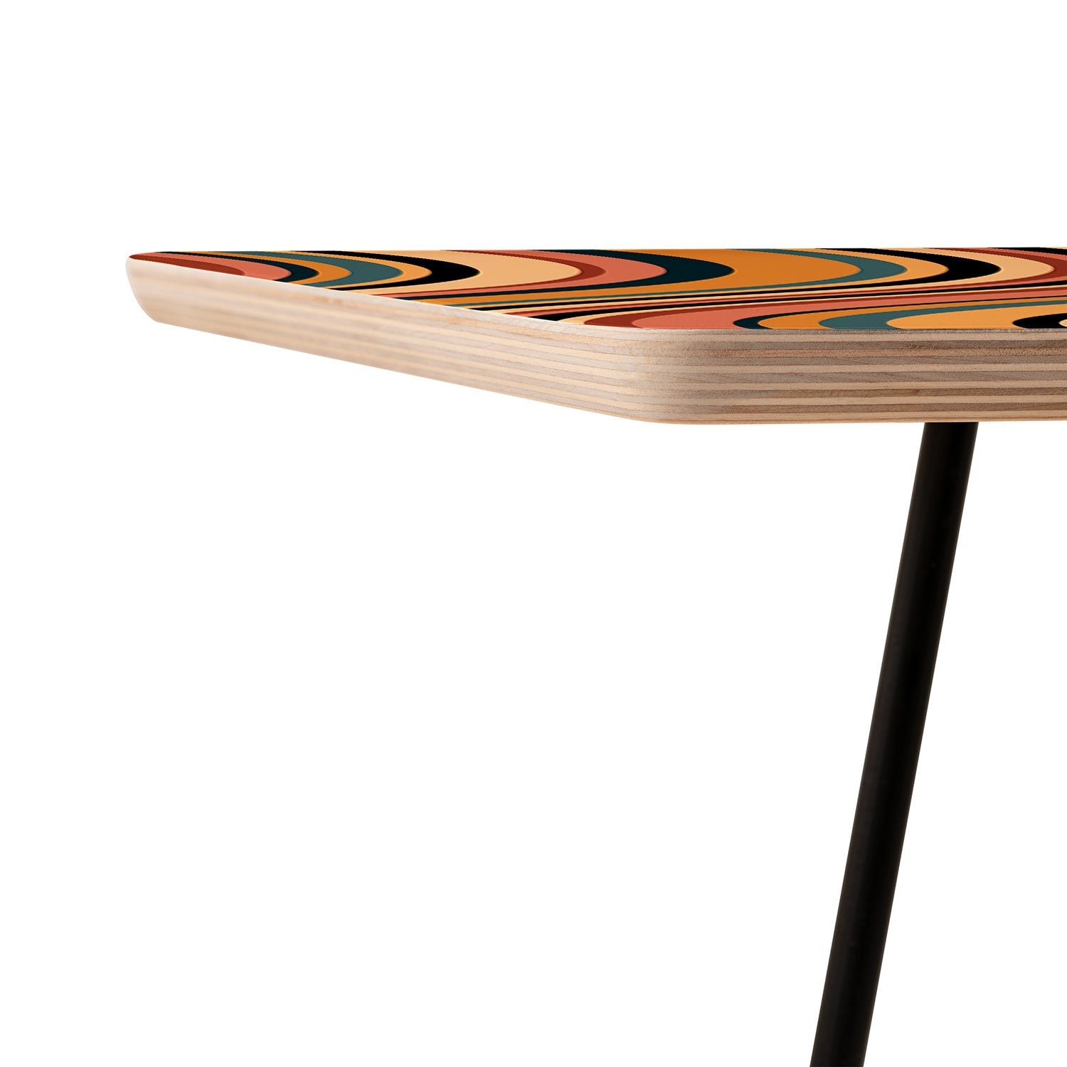 Colour Poems Wavy Retro Stripes I Side Table