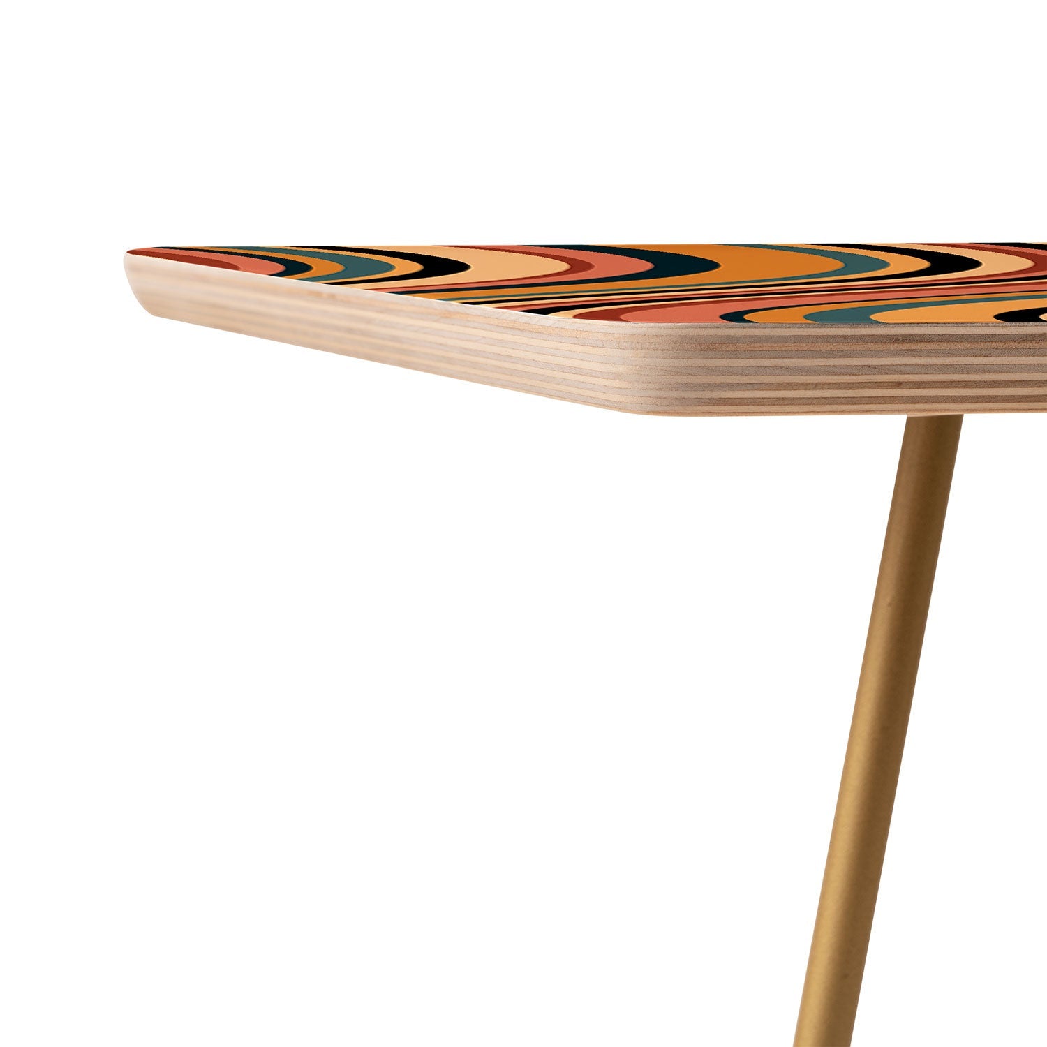 Colour Poems Wavy Retro Stripes I Side Table