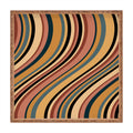 Colour Poems Wavy Retro Stripes I Square Tray