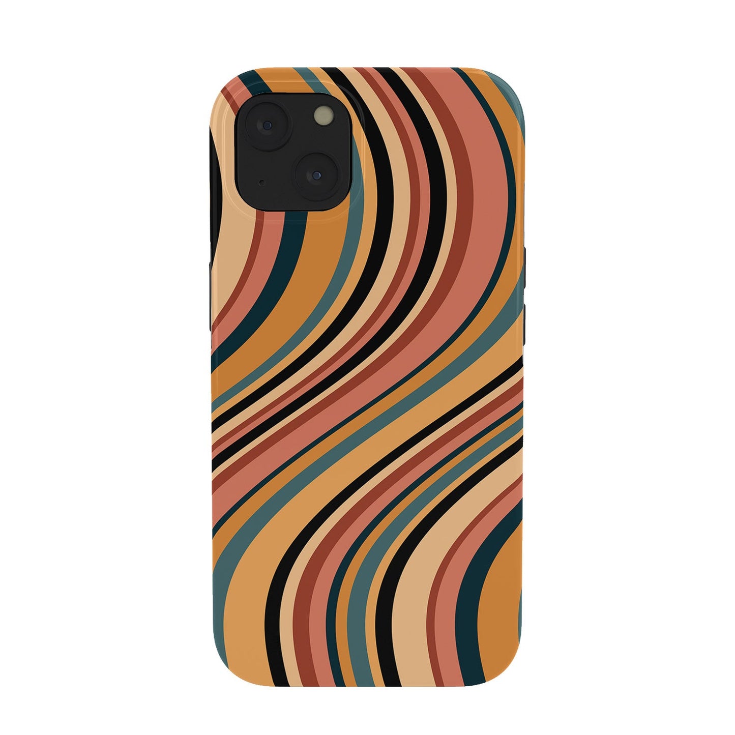 Colour Poems Wavy Retro Stripes I Phone Case