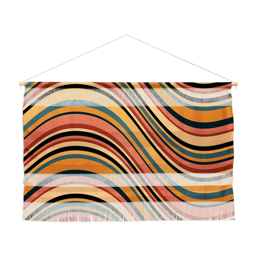 Colour Poems Wavy Retro Stripes I Wall Hanging Landscape