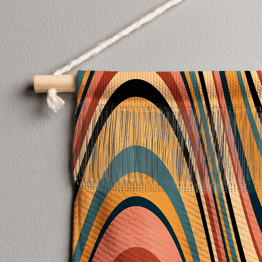 Colour Poems Wavy Retro Stripes I Wall Hanging Landscape