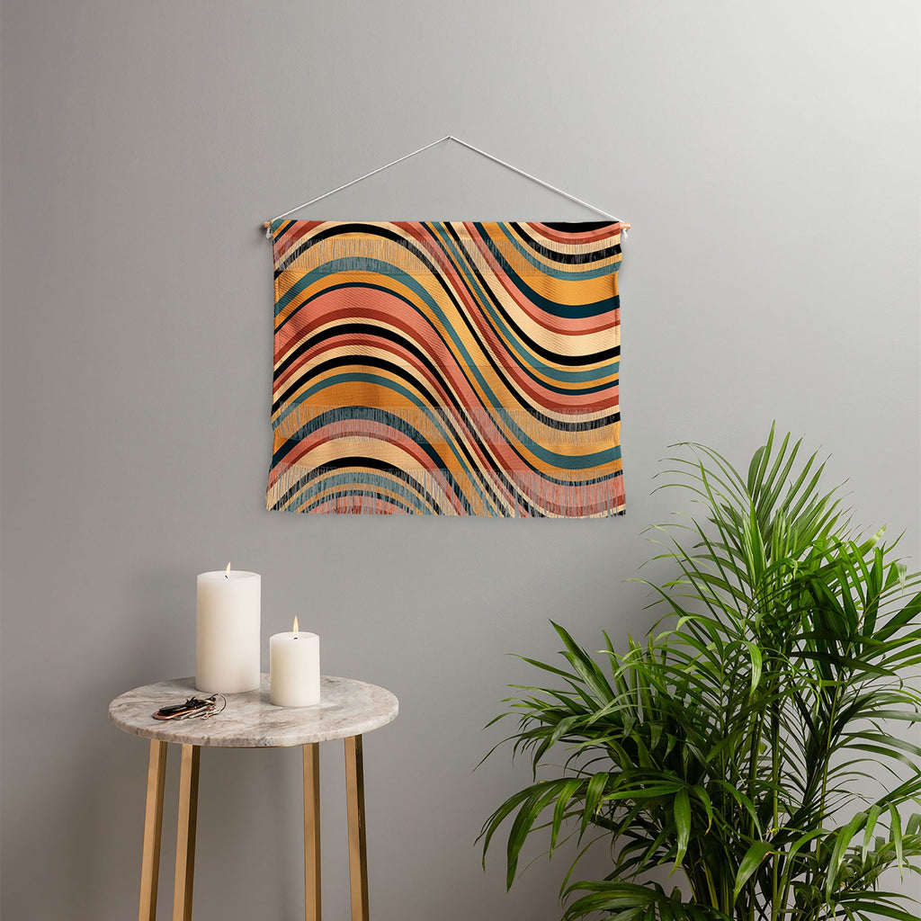 Colour Poems Wavy Retro Stripes I Wall Hanging Landscape