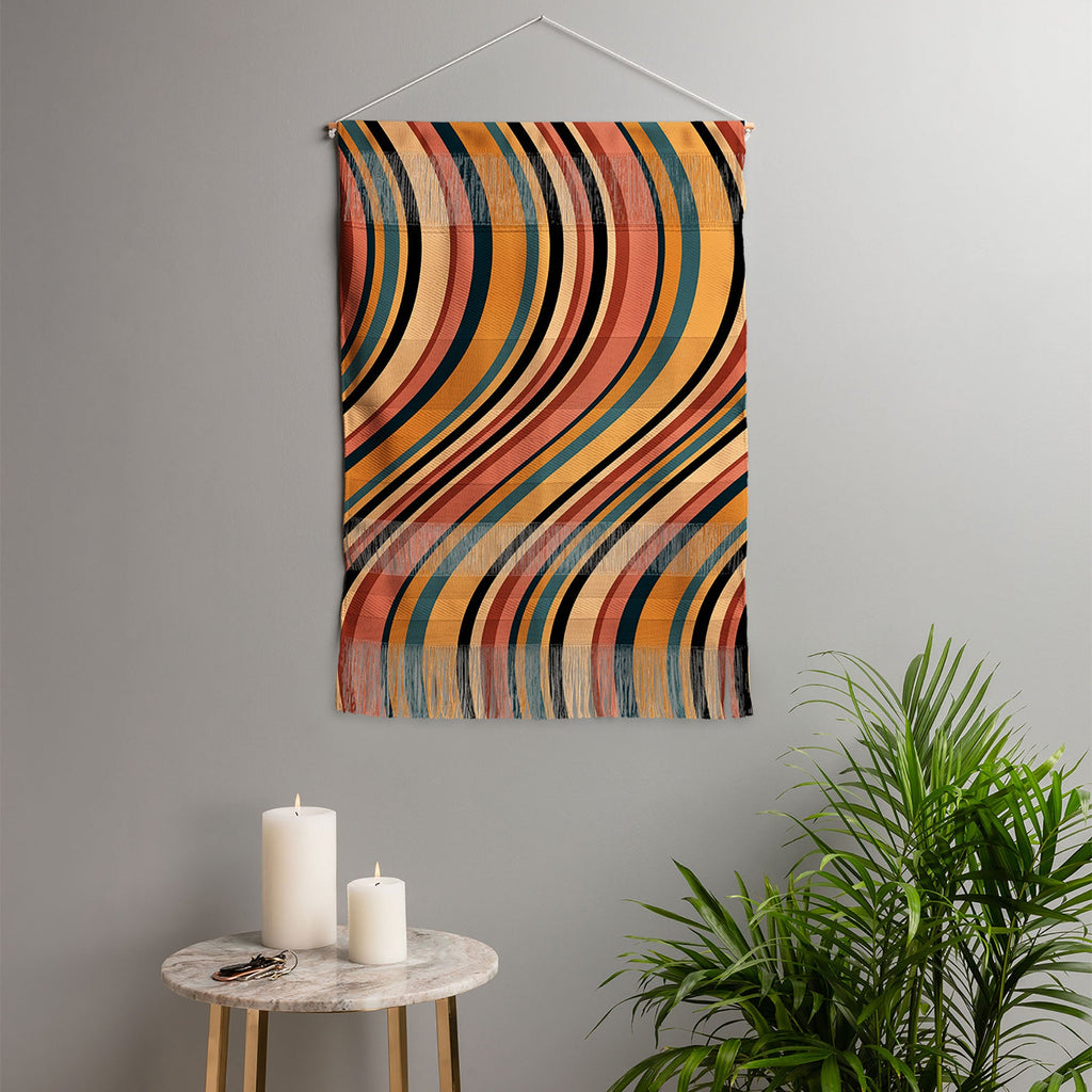 Colour Poems Wavy Retro Stripes I Wall Hanging Portrait