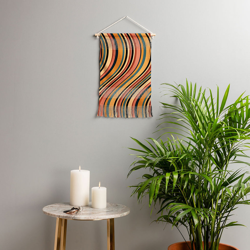 Colour Poems Wavy Retro Stripes I Wall Hanging Portrait