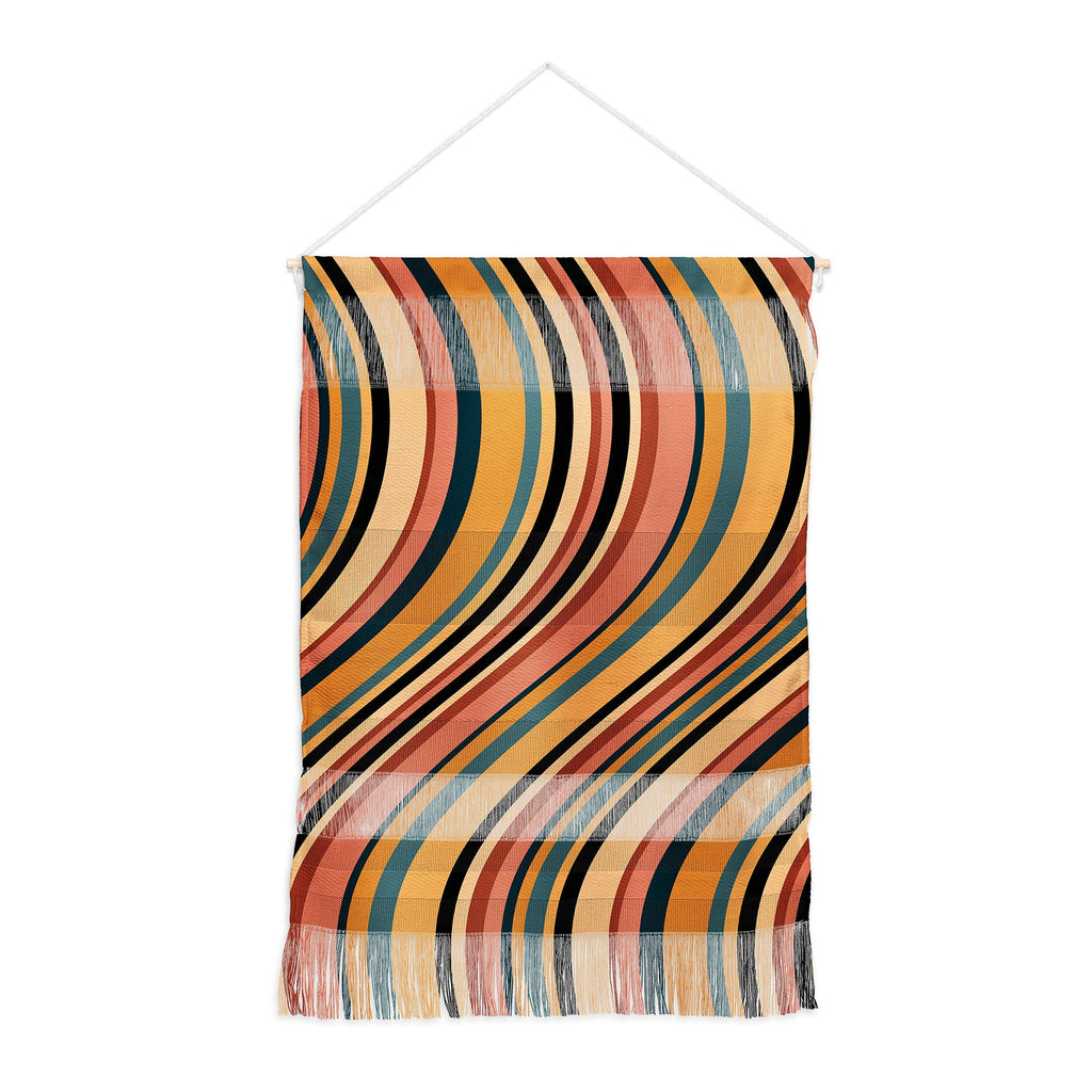 Colour Poems Wavy Retro Stripes I Wall Hanging Portrait