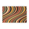 Colour Poems Wavy Retro Stripes I Welcome Mat
