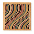 Colour Poems Wavy Retro Stripes I Framed Wall Art