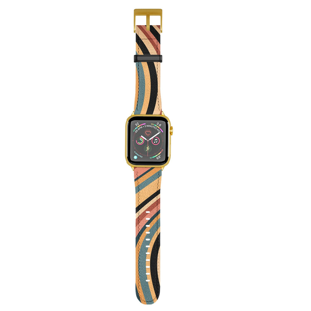 Colour Poems Wavy Retro Stripes I Apple Watch Band