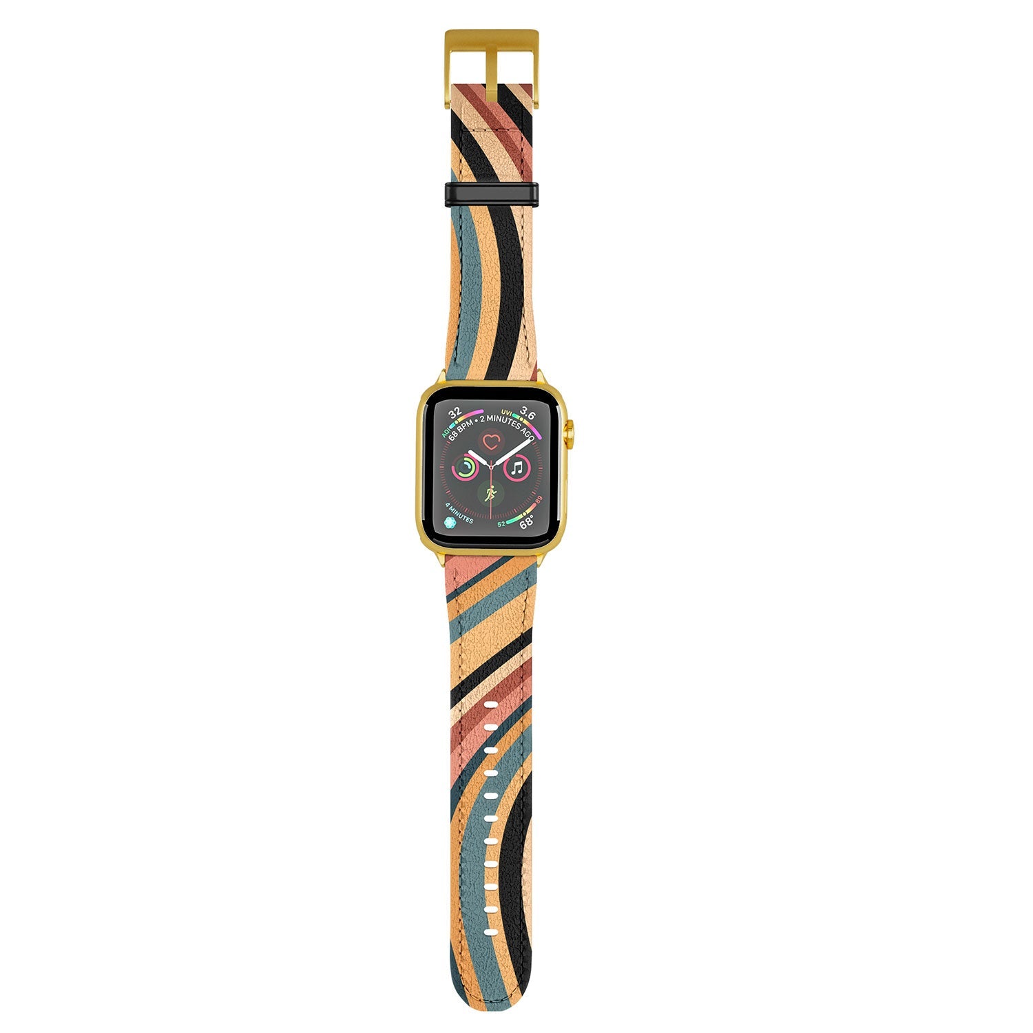 Colour Poems Wavy Retro Stripes I Apple Watch Band