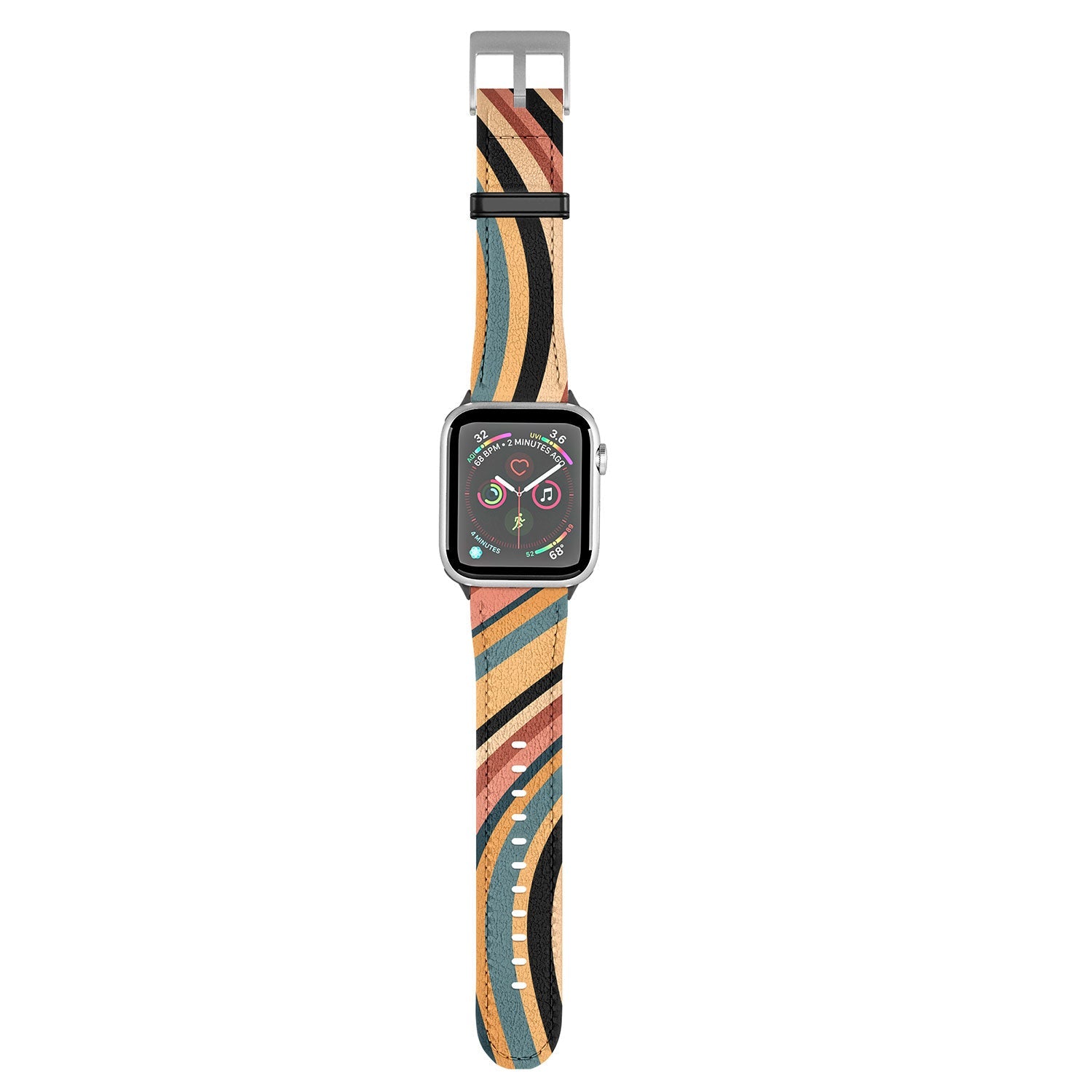 Colour Poems Wavy Retro Stripes I Apple Watch Band