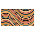 Colour Poems Wavy Retro Stripes I Desk Mat