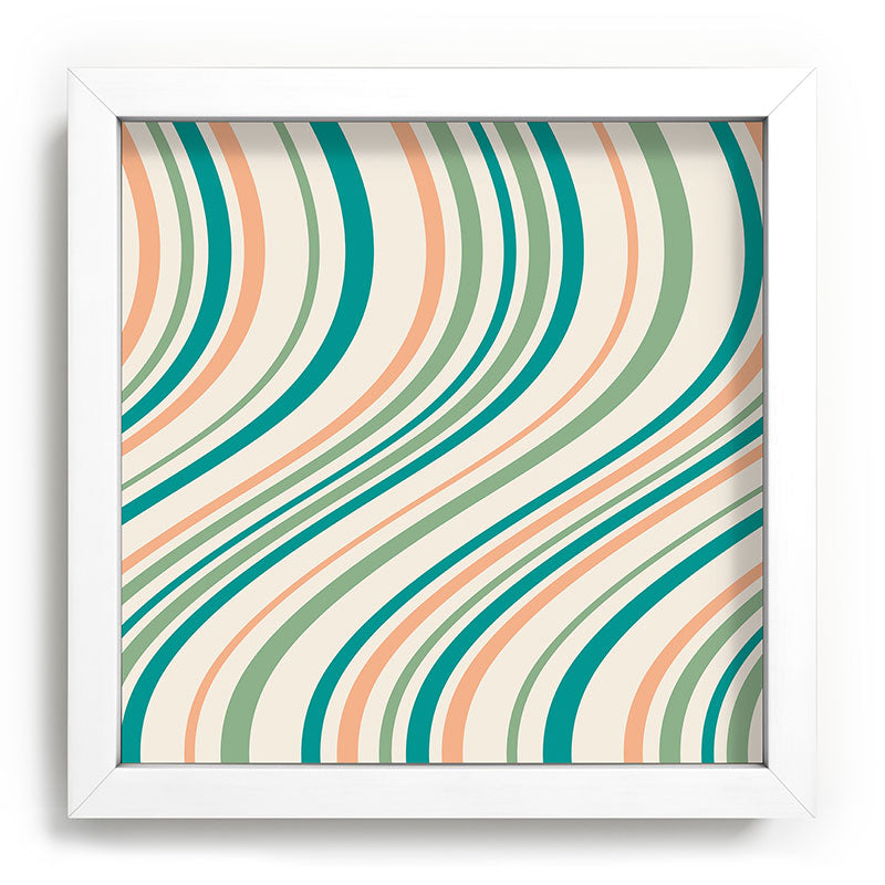 Colour Poems Wavy Retro Stripes II Recessed Framing Square