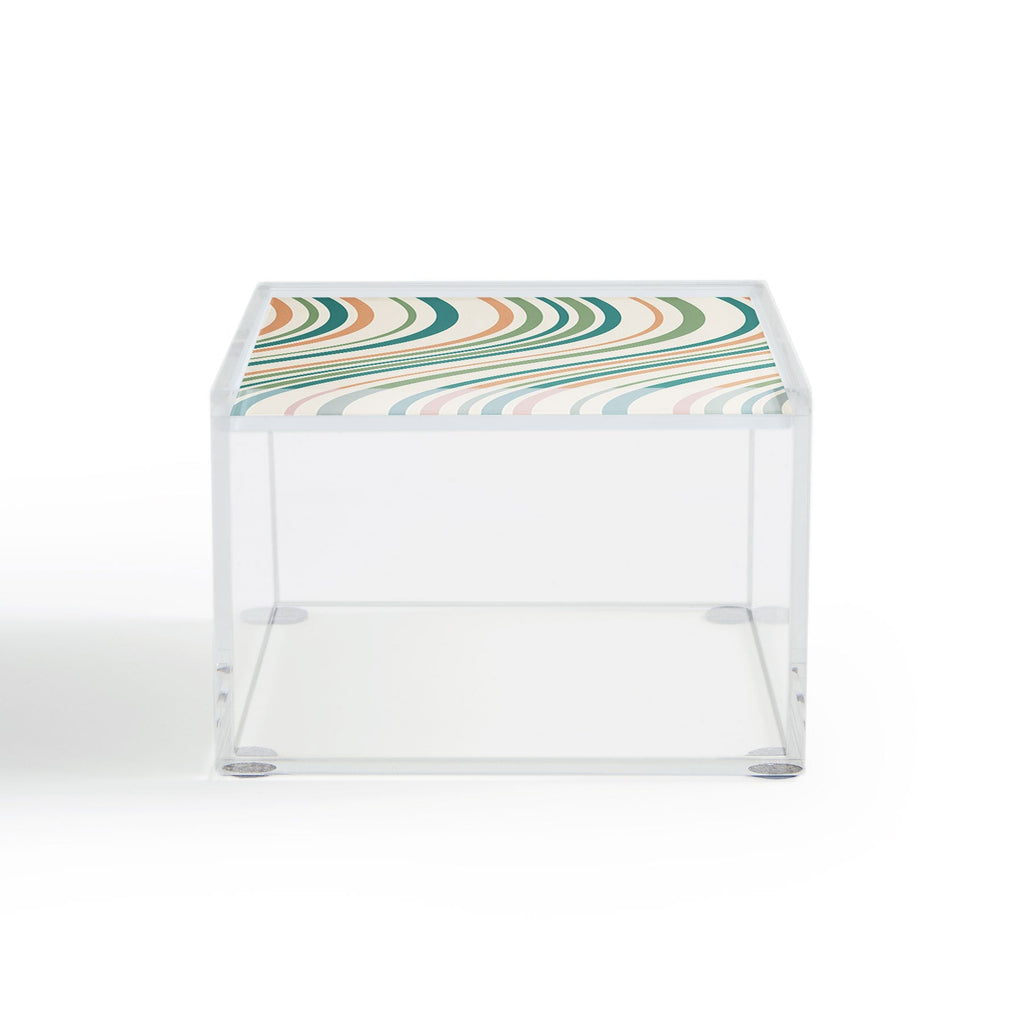 Colour Poems Wavy Retro Stripes II Acrylic Box
