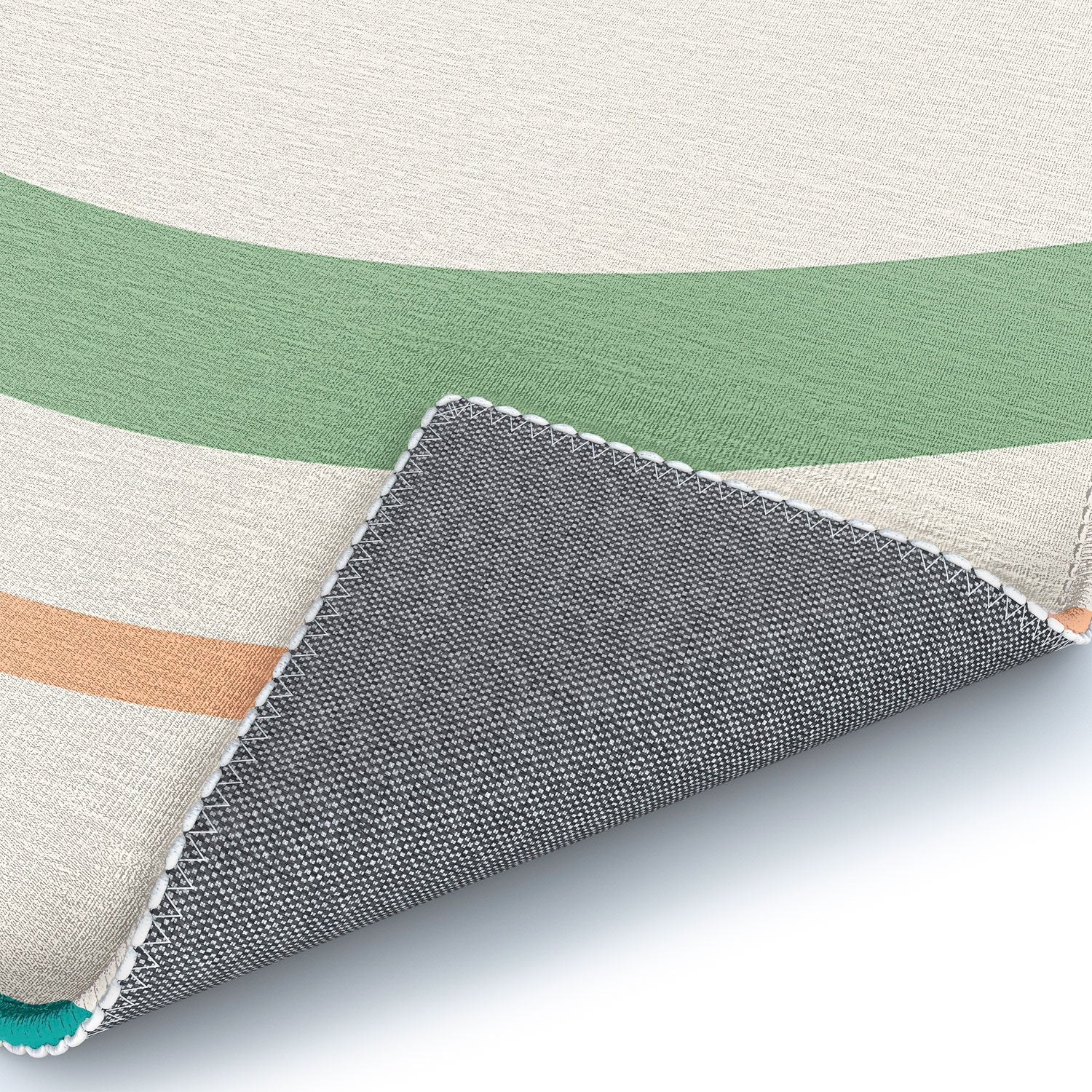 Colour Poems Wavy Retro Stripes II Area Rug