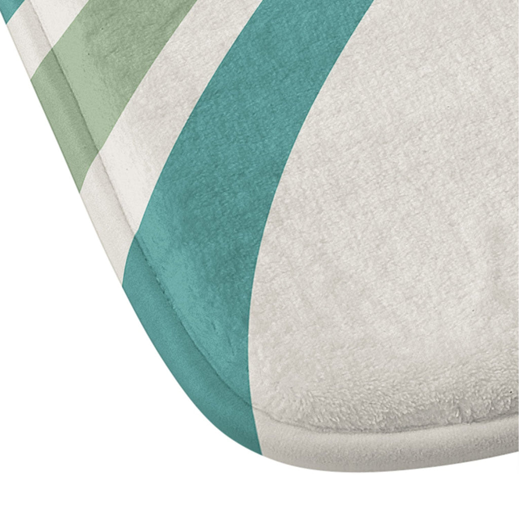 Colour Poems Wavy Retro Stripes II Memory Foam Bath Mat