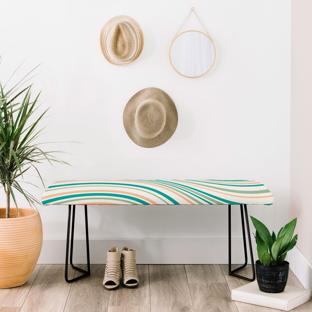 Colour Poems Wavy Retro Stripes II Bench