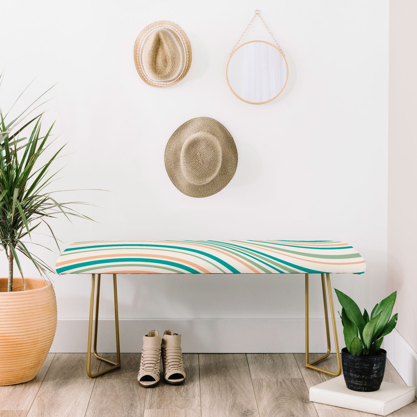 Colour Poems Wavy Retro Stripes II Bench