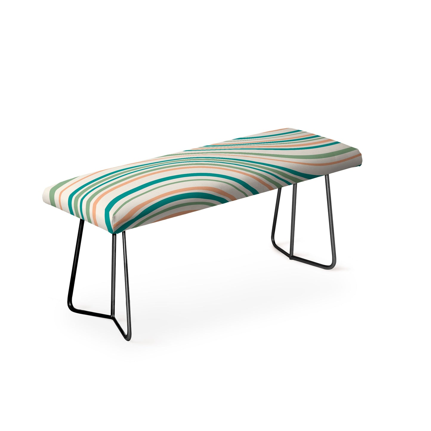 Colour Poems Wavy Retro Stripes II Bench