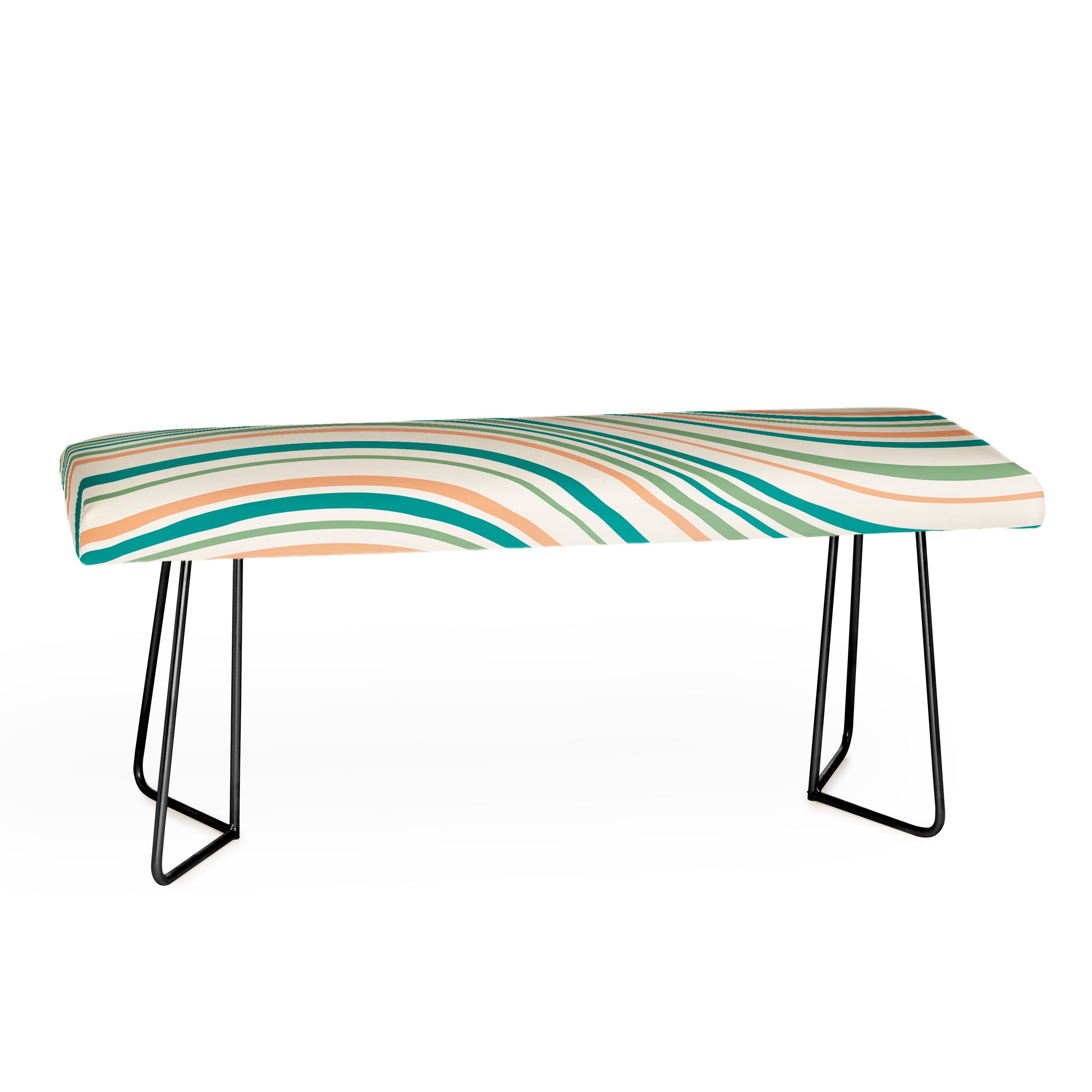 Colour Poems Wavy Retro Stripes II Bench