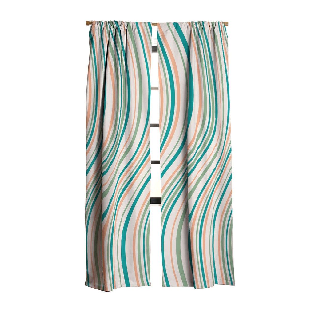 Colour Poems Wavy Retro Stripes II Blackout Non Repeat