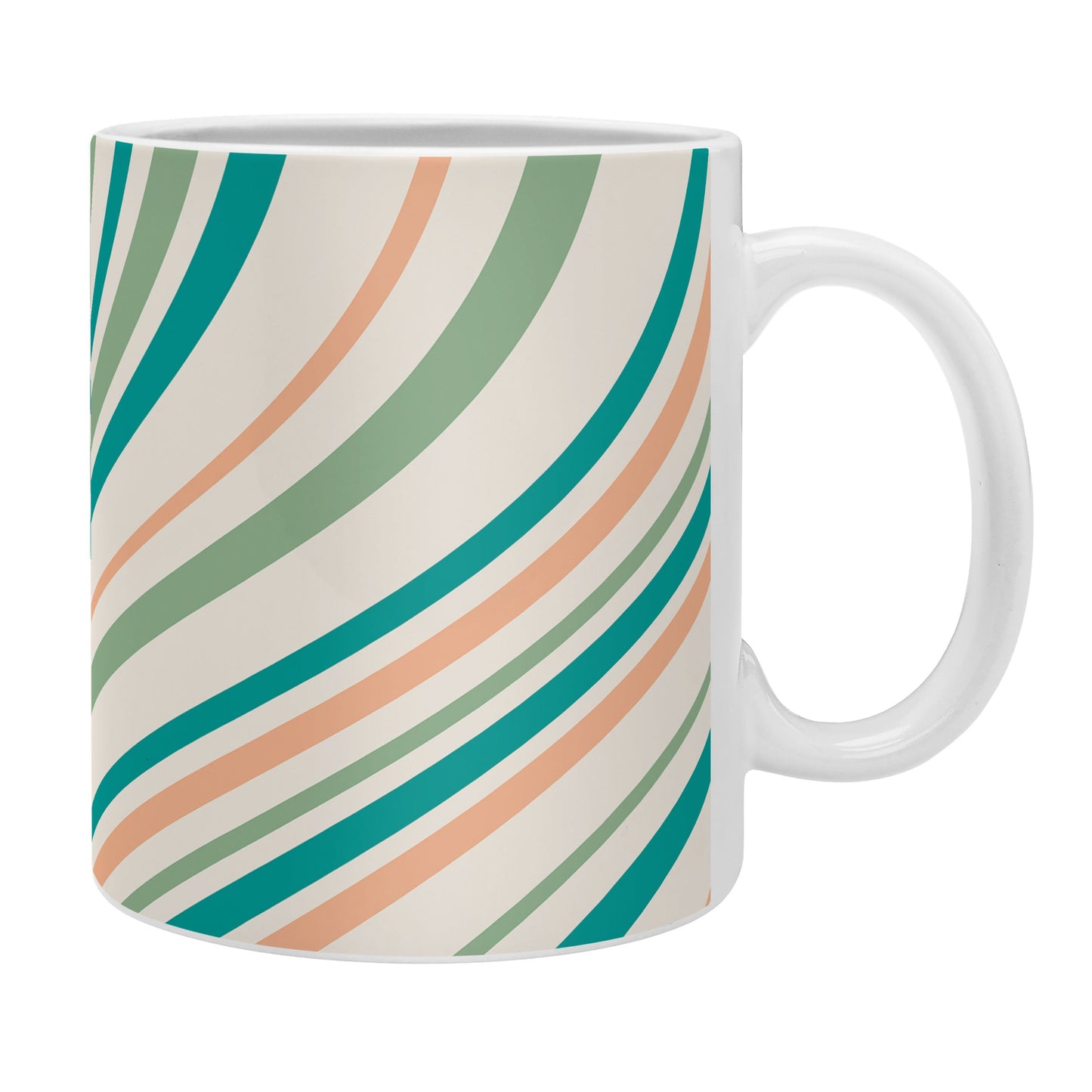 Colour Poems Wavy Retro Stripes II Coffee Mug