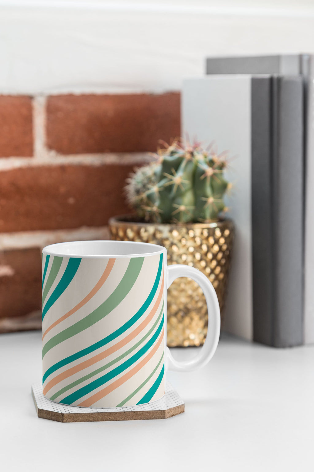 Colour Poems Wavy Retro Stripes II Coffee Mug