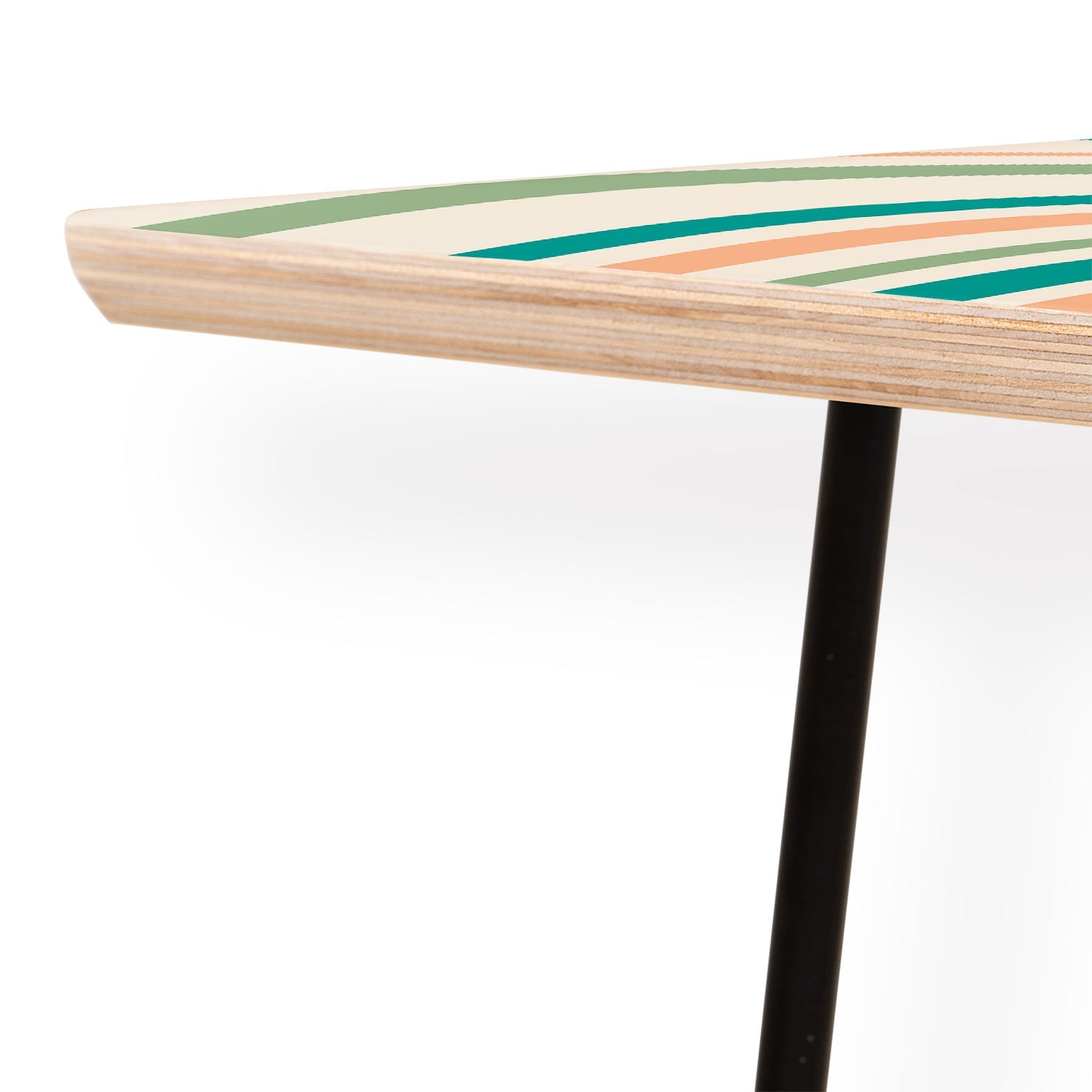 Colour Poems Wavy Retro Stripes II Coffee Table