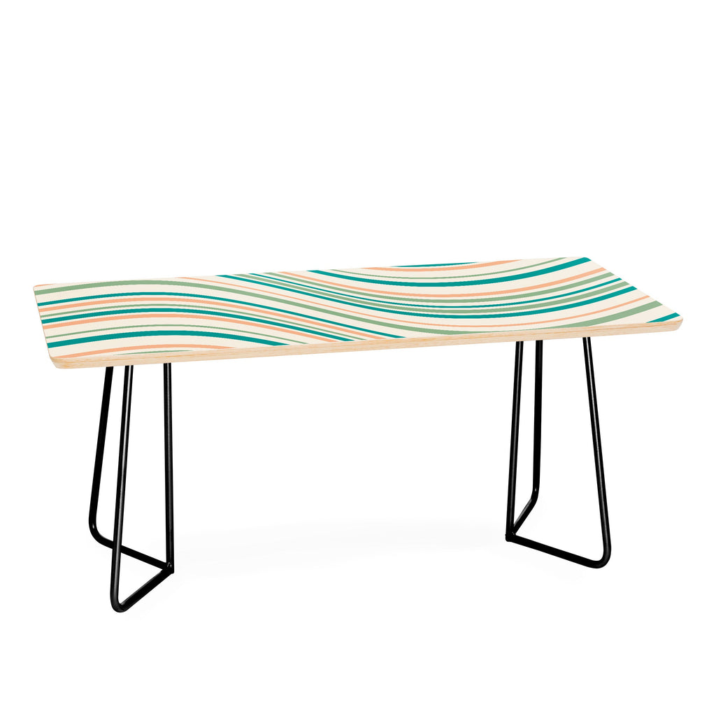 Colour Poems Wavy Retro Stripes II Coffee Table