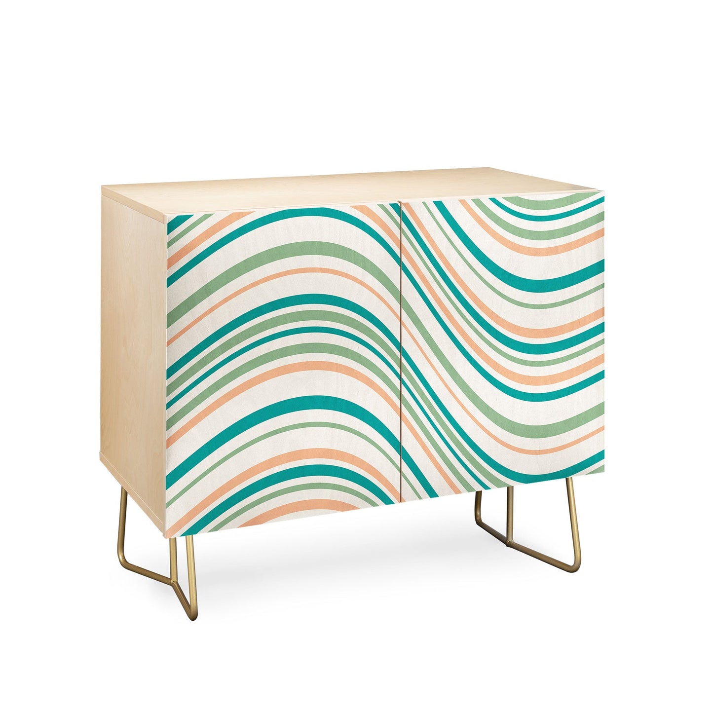 Colour Poems Wavy Retro Stripes II Credenza