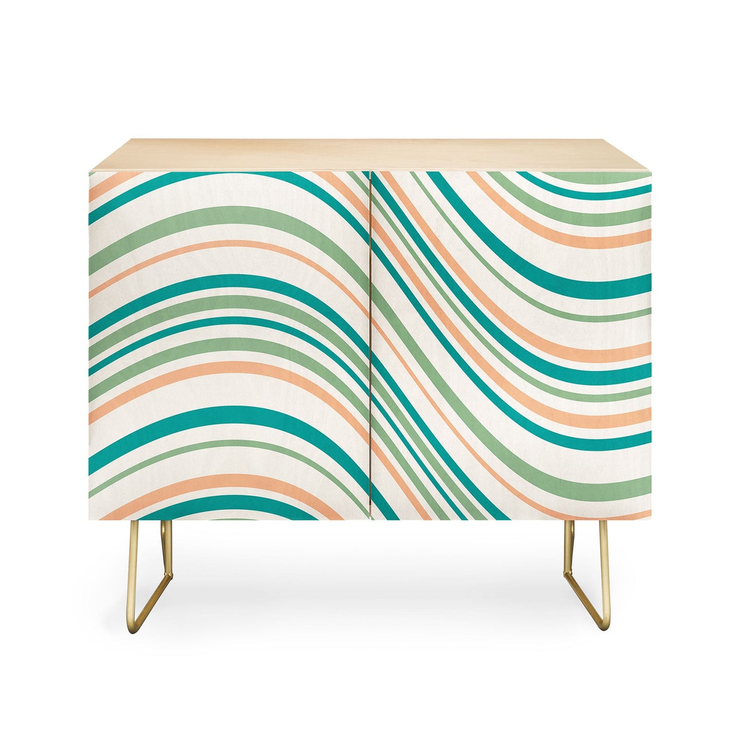 Colour Poems Wavy Retro Stripes II Credenza