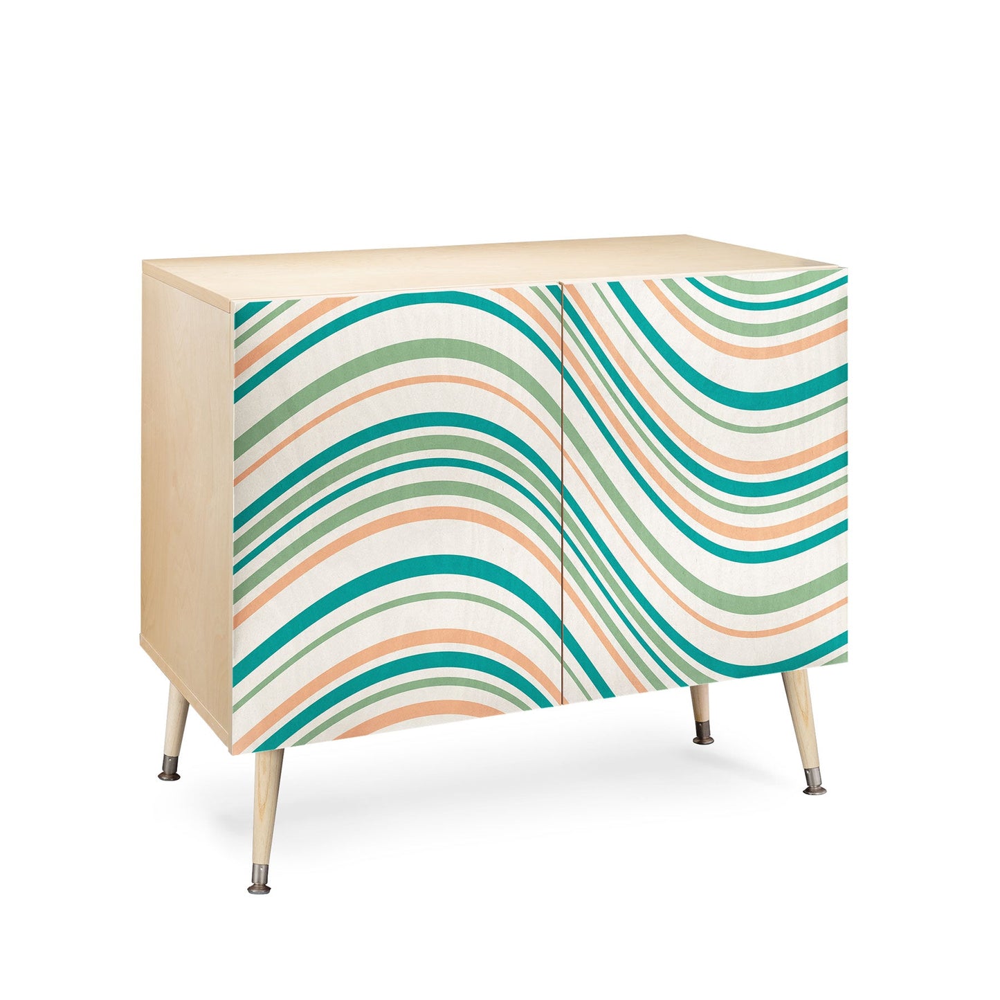 Colour Poems Wavy Retro Stripes II Credenza
