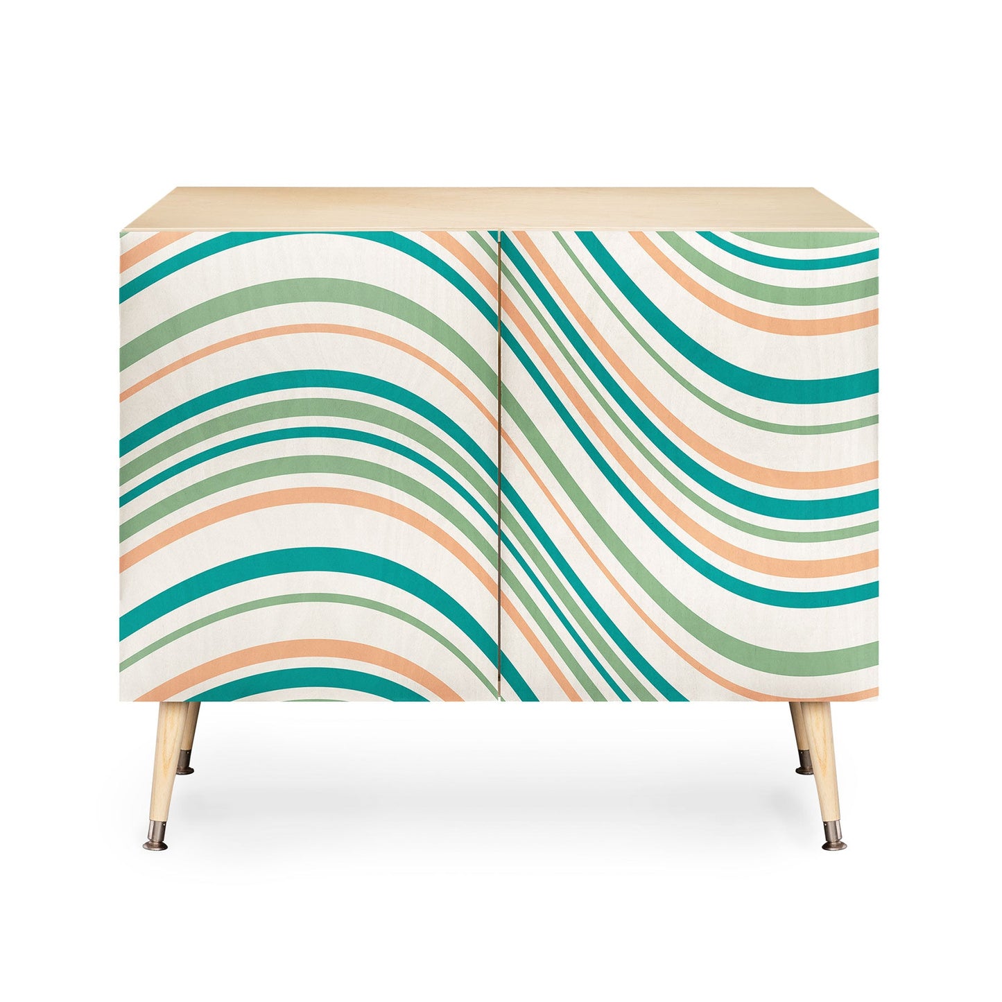 Colour Poems Wavy Retro Stripes II Credenza