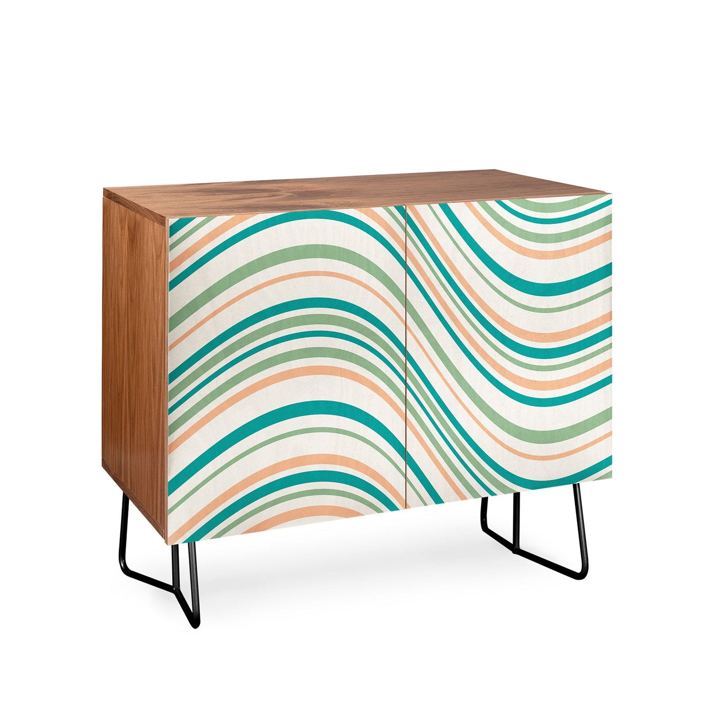 Colour Poems Wavy Retro Stripes II Credenza