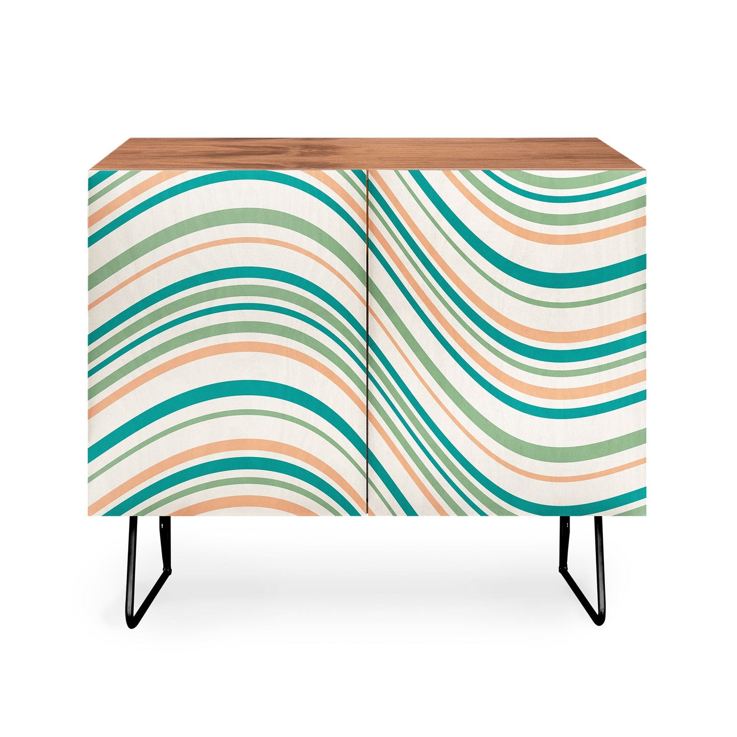 Colour Poems Wavy Retro Stripes II Credenza