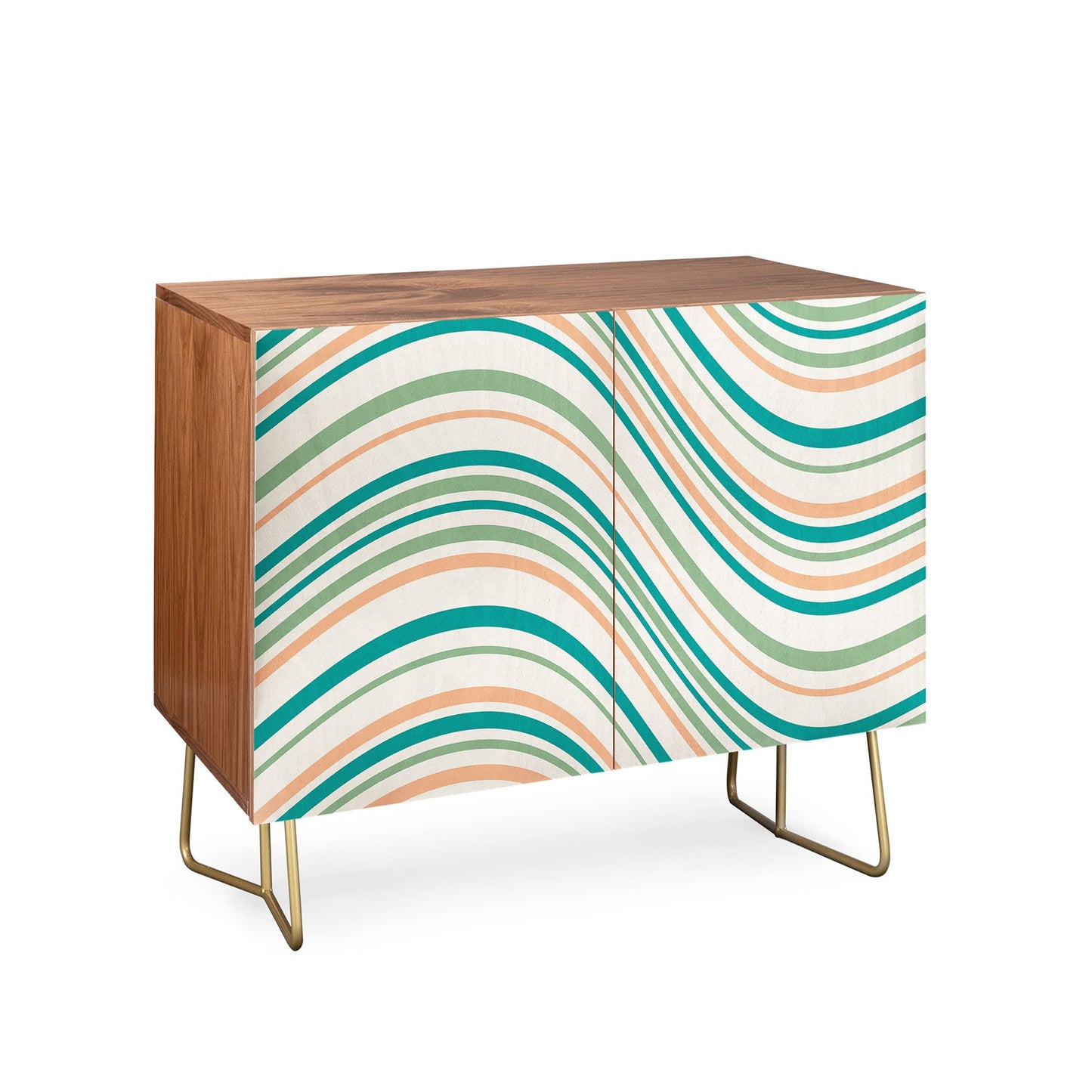 Colour Poems Wavy Retro Stripes II Credenza