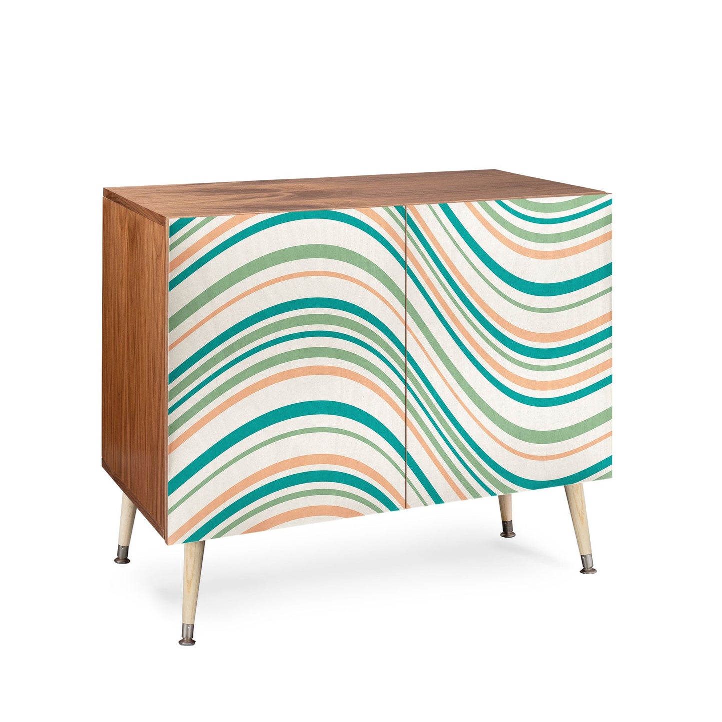 Colour Poems Wavy Retro Stripes II Credenza