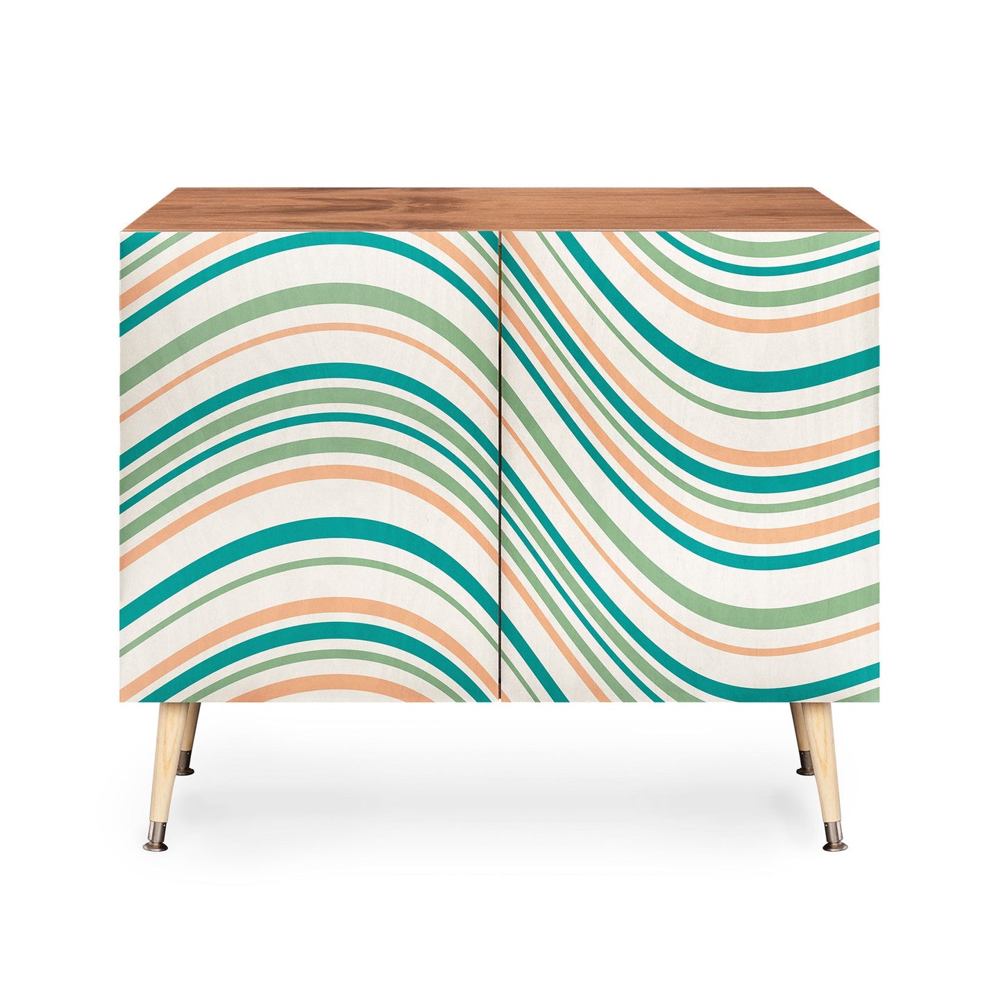 Colour Poems Wavy Retro Stripes II Credenza