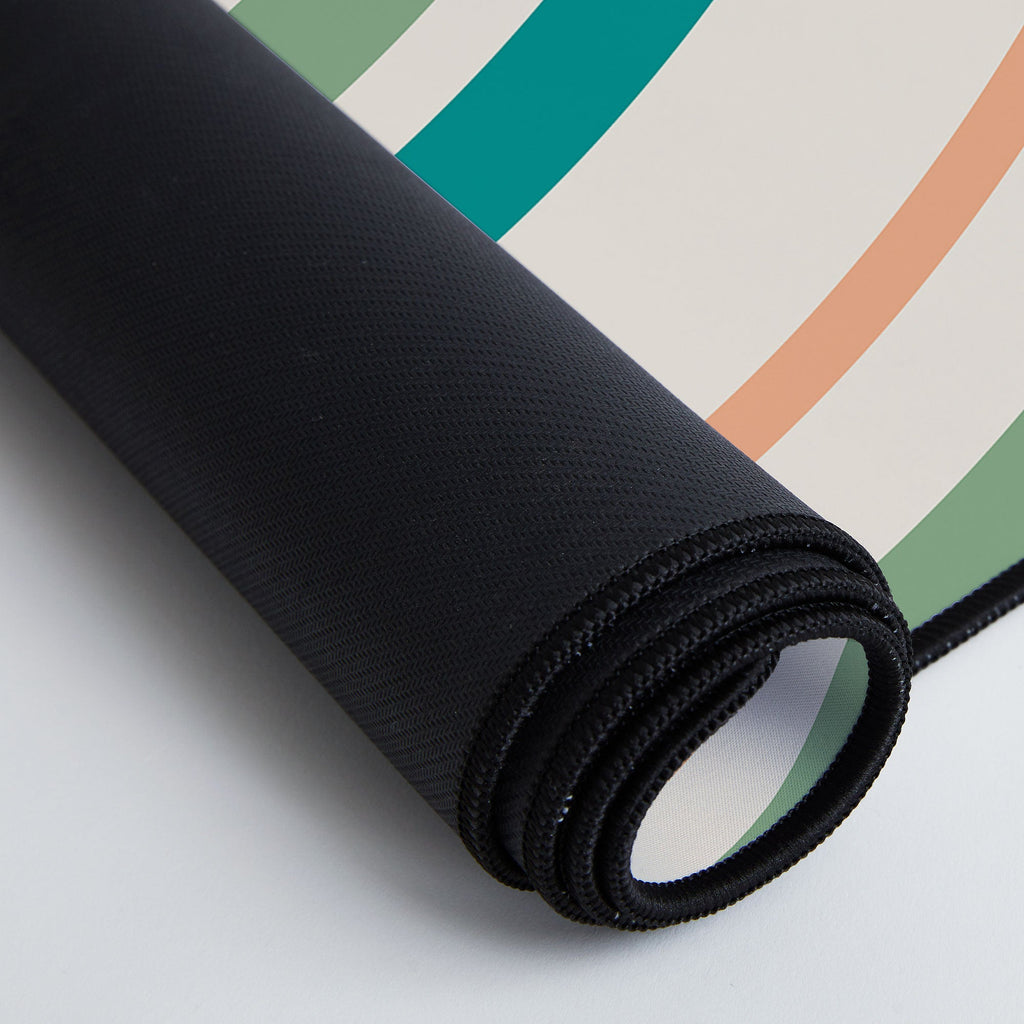 Colour Poems Wavy Retro Stripes II Desk Mat