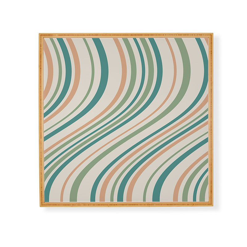 Colour Poems Wavy Retro Stripes II Framed Wall Art