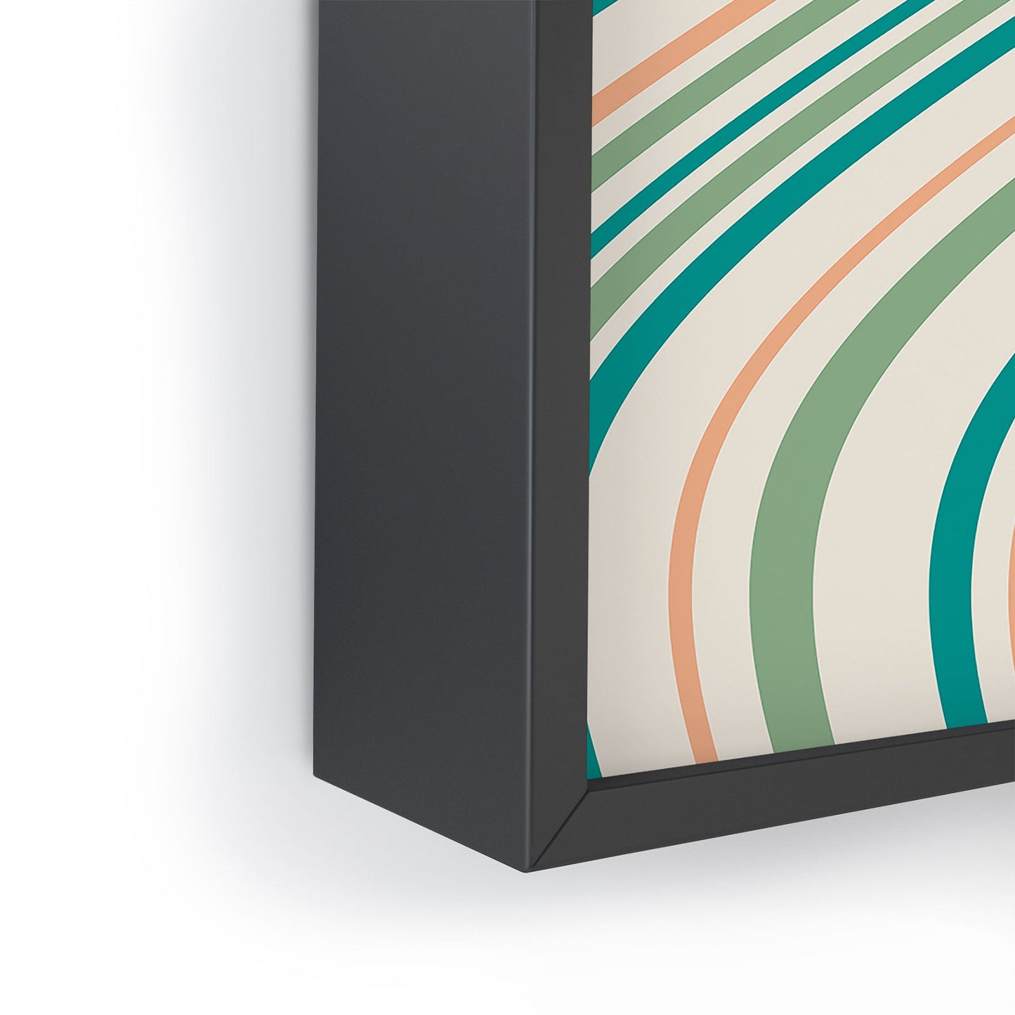 Colour Poems Wavy Retro Stripes II Framed Mini Art Print