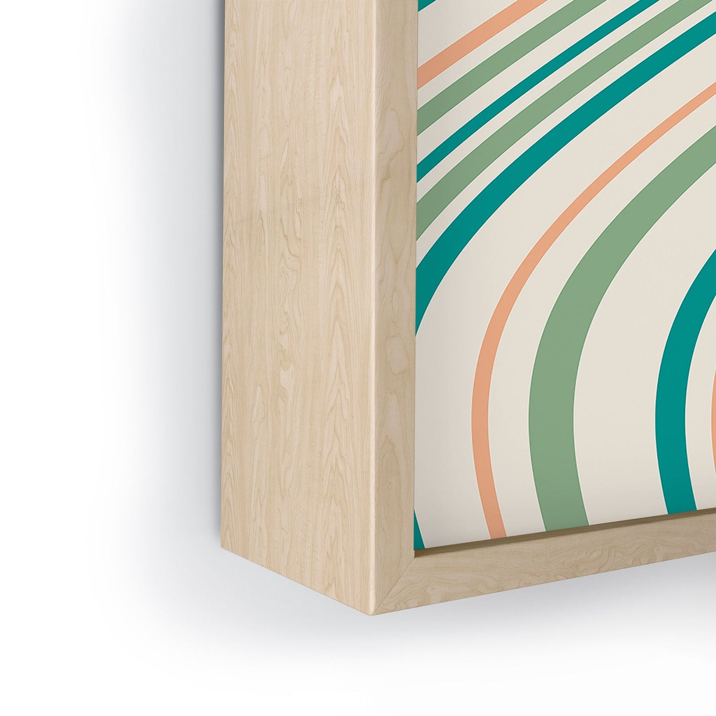 Colour Poems Wavy Retro Stripes II Framed Mini Art Print