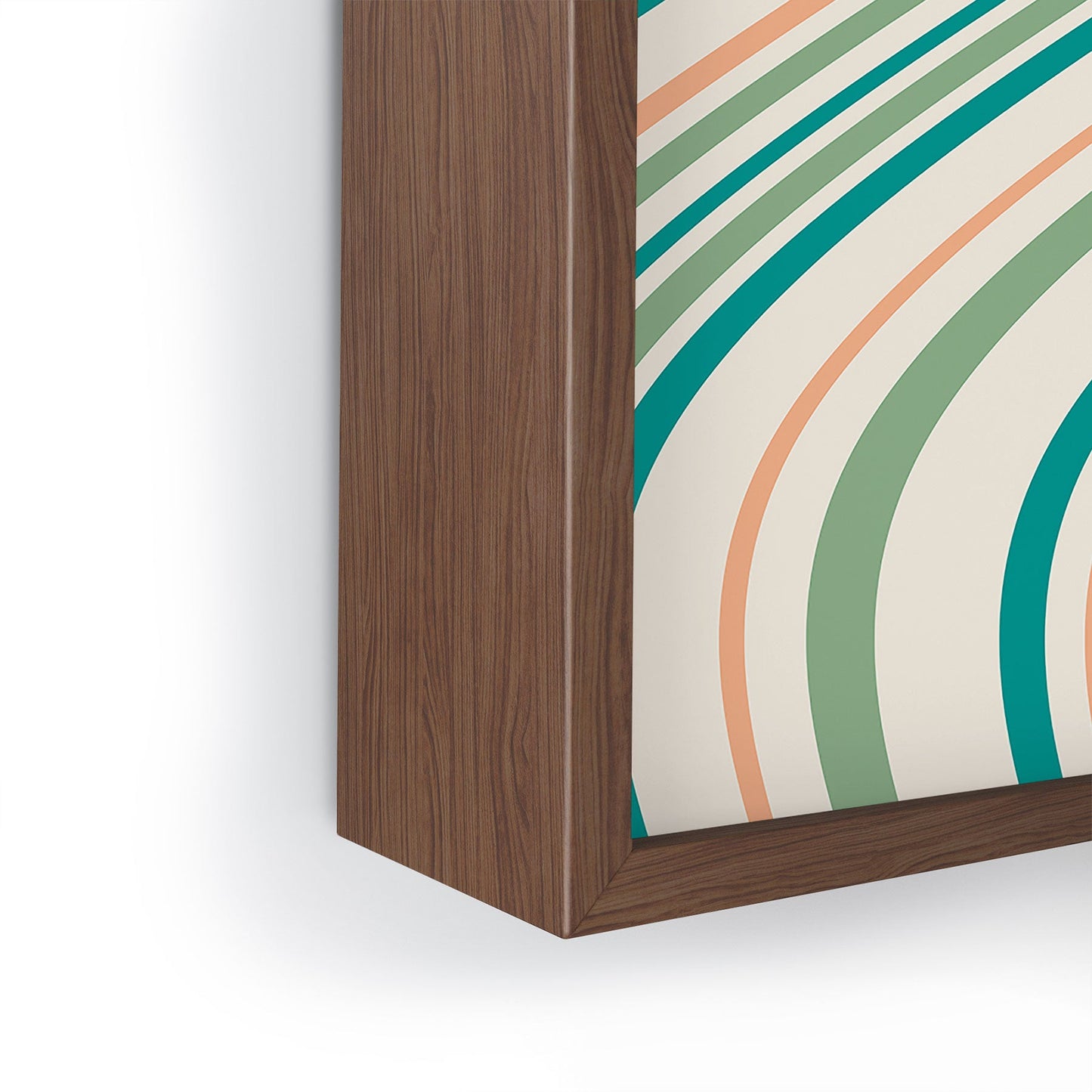 Colour Poems Wavy Retro Stripes II Framed Mini Art Print