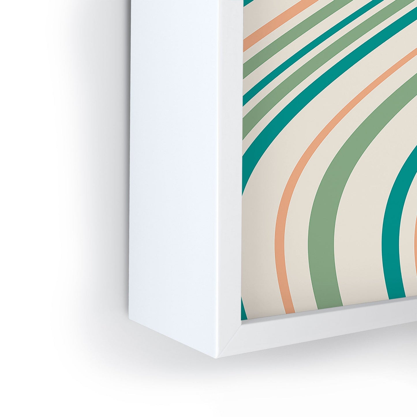 Colour Poems Wavy Retro Stripes II Framed Mini Art Print