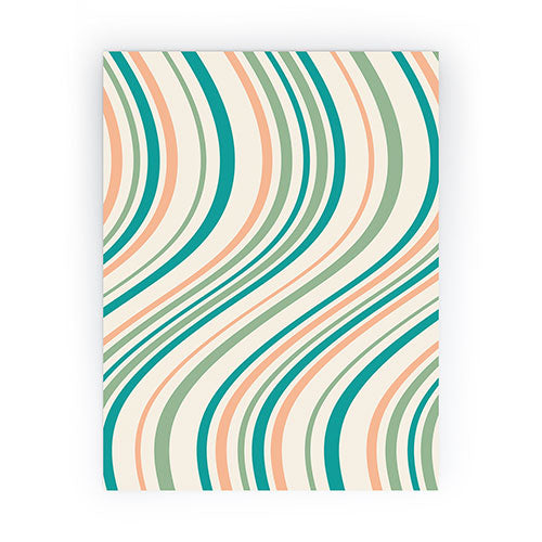 Colour Poems Wavy Retro Stripes II Mini Art Print
