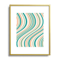 Colour Poems Wavy Retro Stripes II Metal Framed Art Print