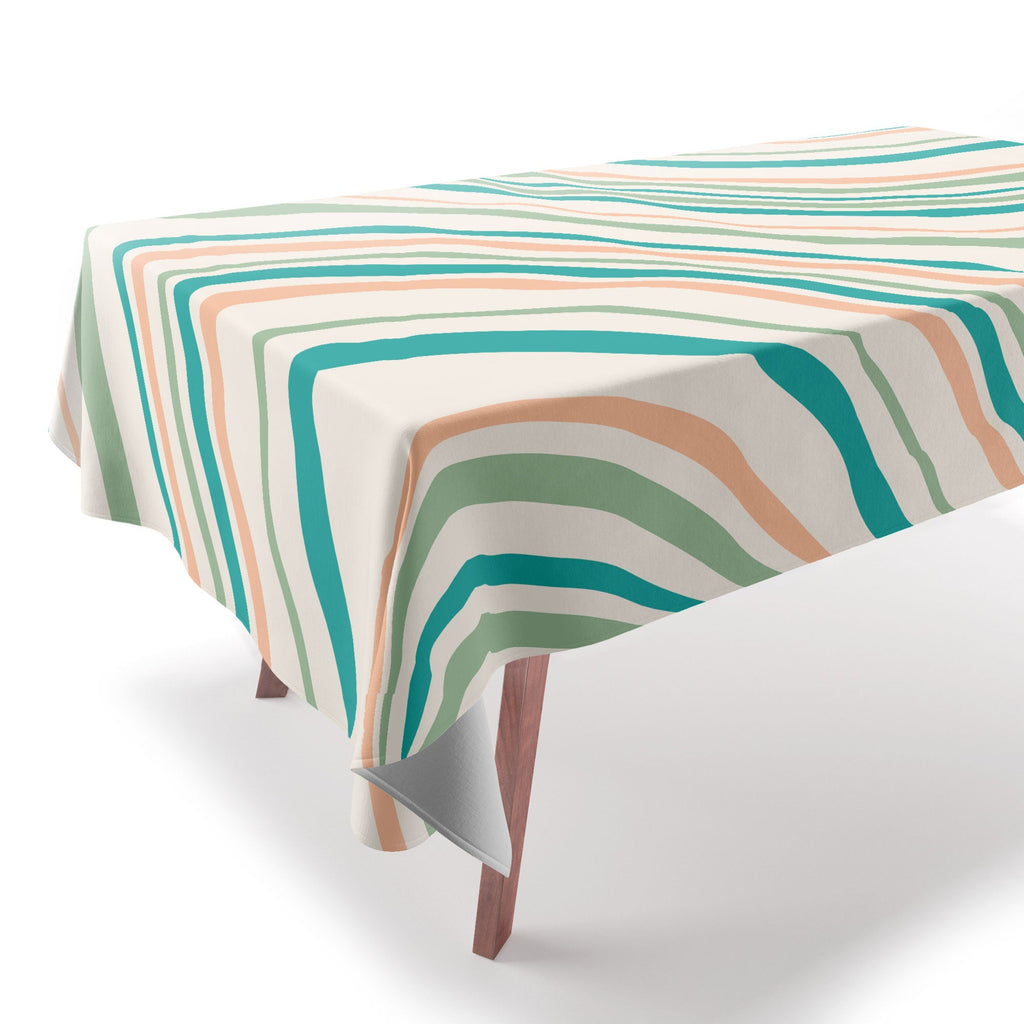 Colour Poems Wavy Retro Stripes II Tablecloth