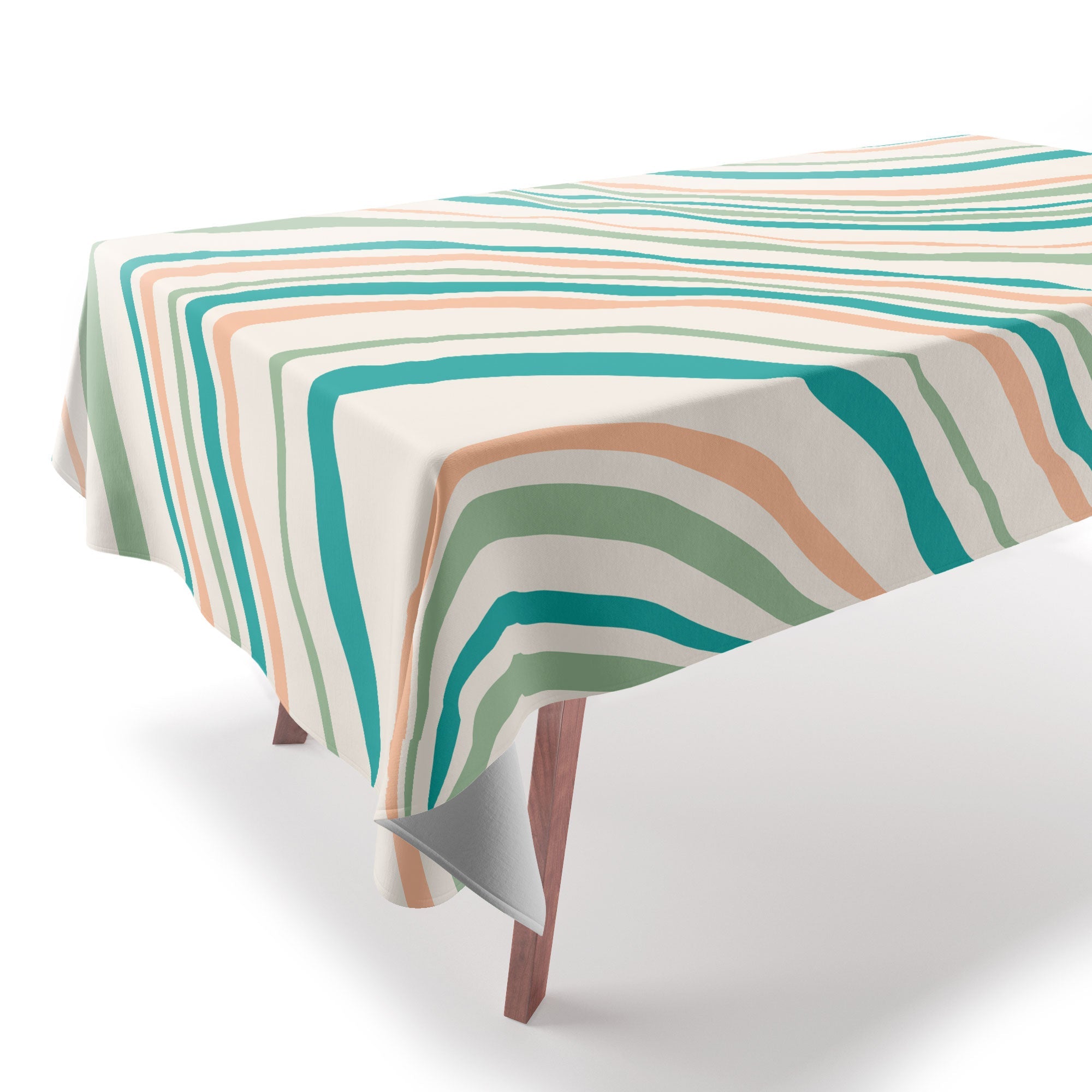 Colour Poems Wavy Retro Stripes II Tablecloth