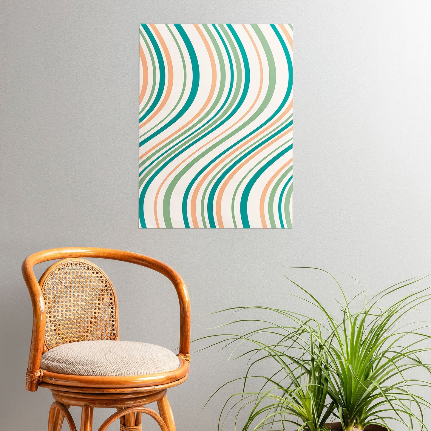 Colour Poems Wavy Retro Stripes II Poster